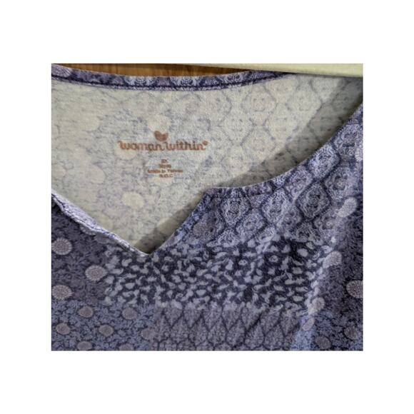 Woman Within Shirt Plus Size 4X XXXX 34 36 Purple Top Blouse Plus Freebie 5x - Picture 6 of 7